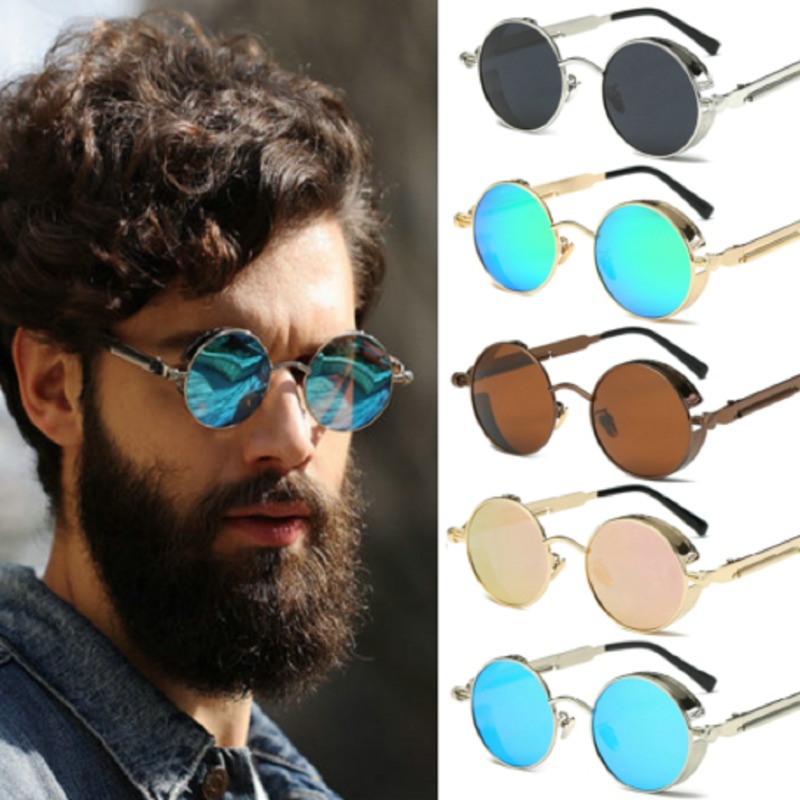 Metal Steampunk Sunglasses Men - Vintage Fashion Enthusiasts ulasan dan harga