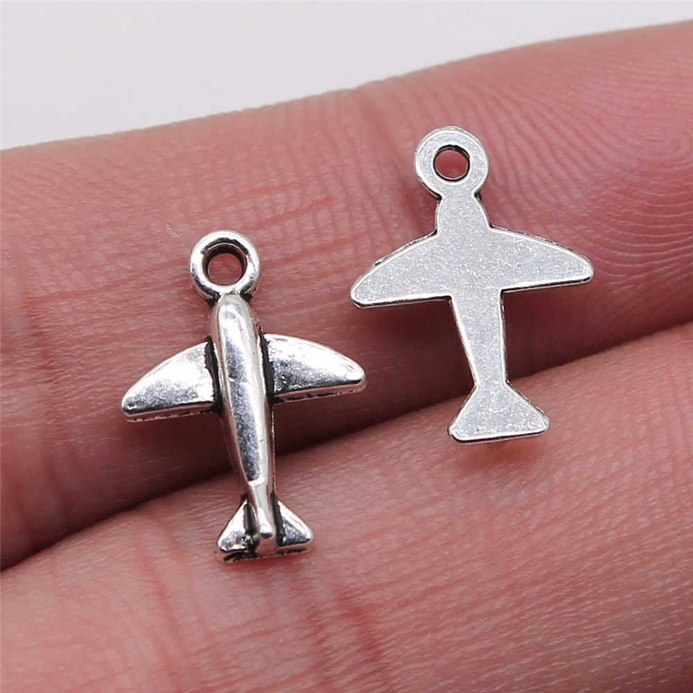 10pcs 11x15mm Antique Silver C - Vintage Fashion Online ulasan dan harga