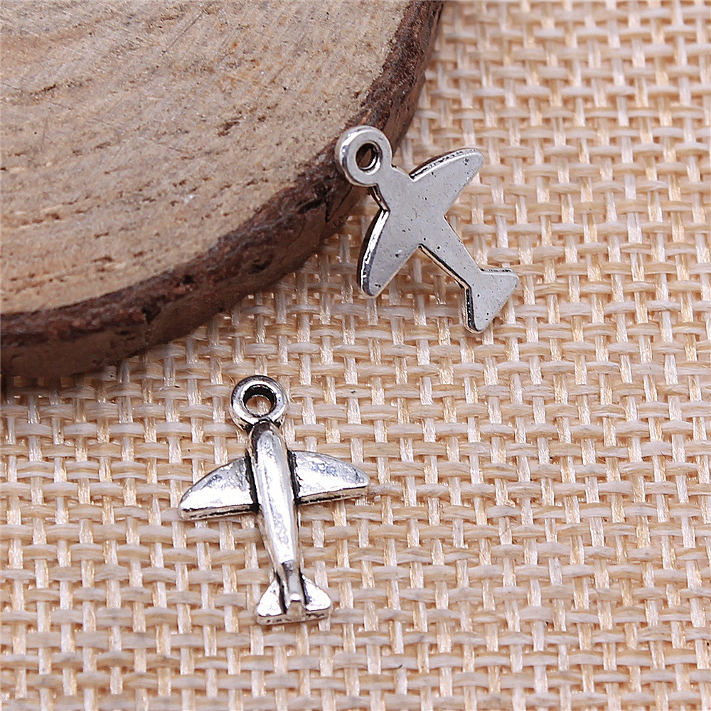 10pcs 11x15mm Antique Silver C - Vintage Fashion Online ulasan dan harga