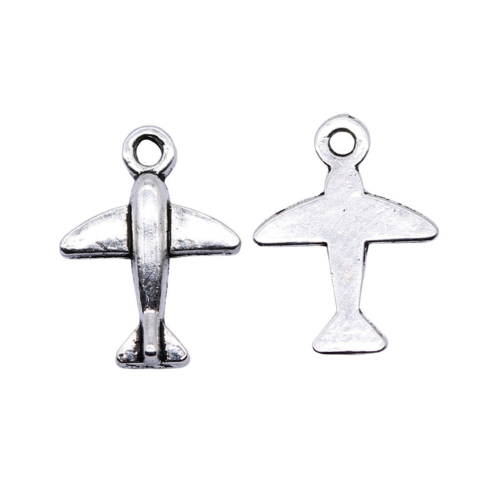 10pcs 11x15mm Antique Silver C - Vintage Fashion Online ulasan dan harga