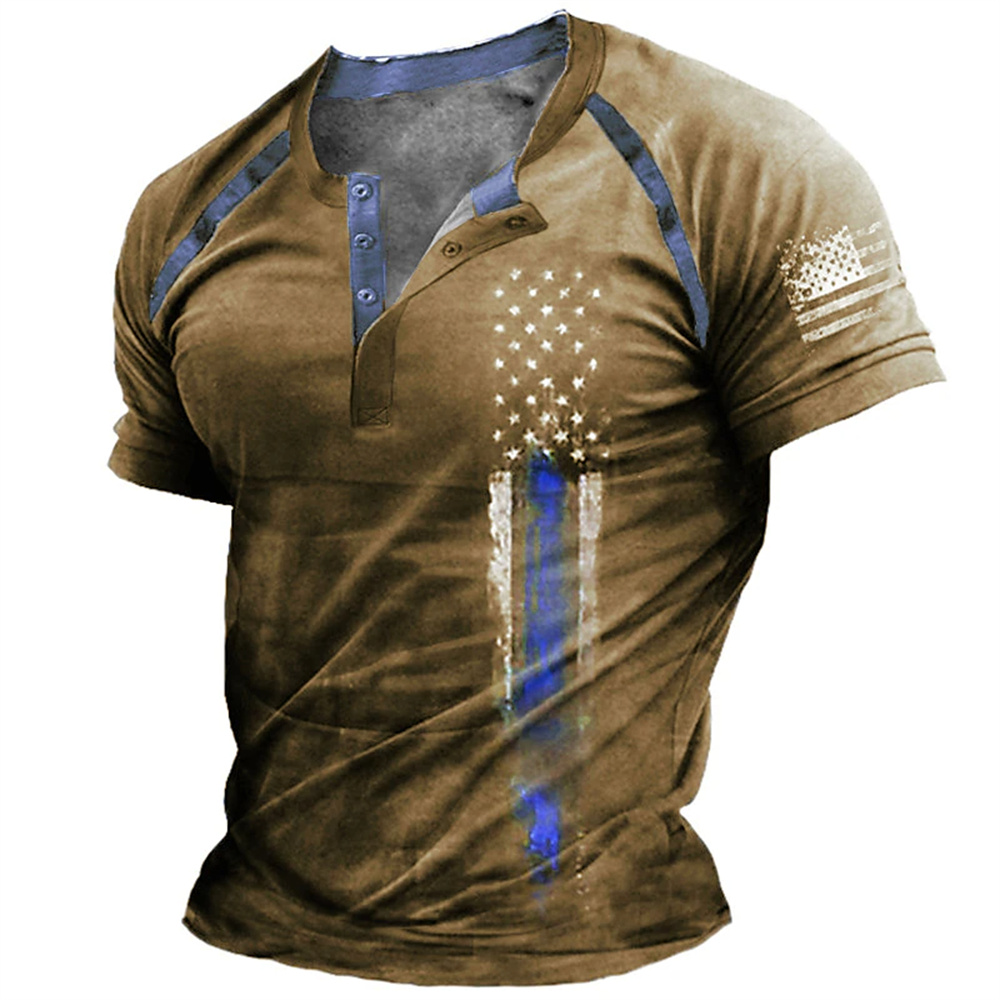 Funny 3D American Flag Print M - Vintage Fashion Jersey ulasan dan harga