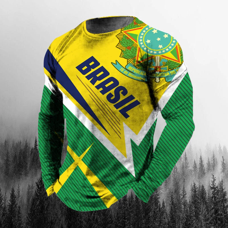 Vintage Brazilian Flag 3D Prin - Vintage Fashion Enthusiasts ulasan dan harga