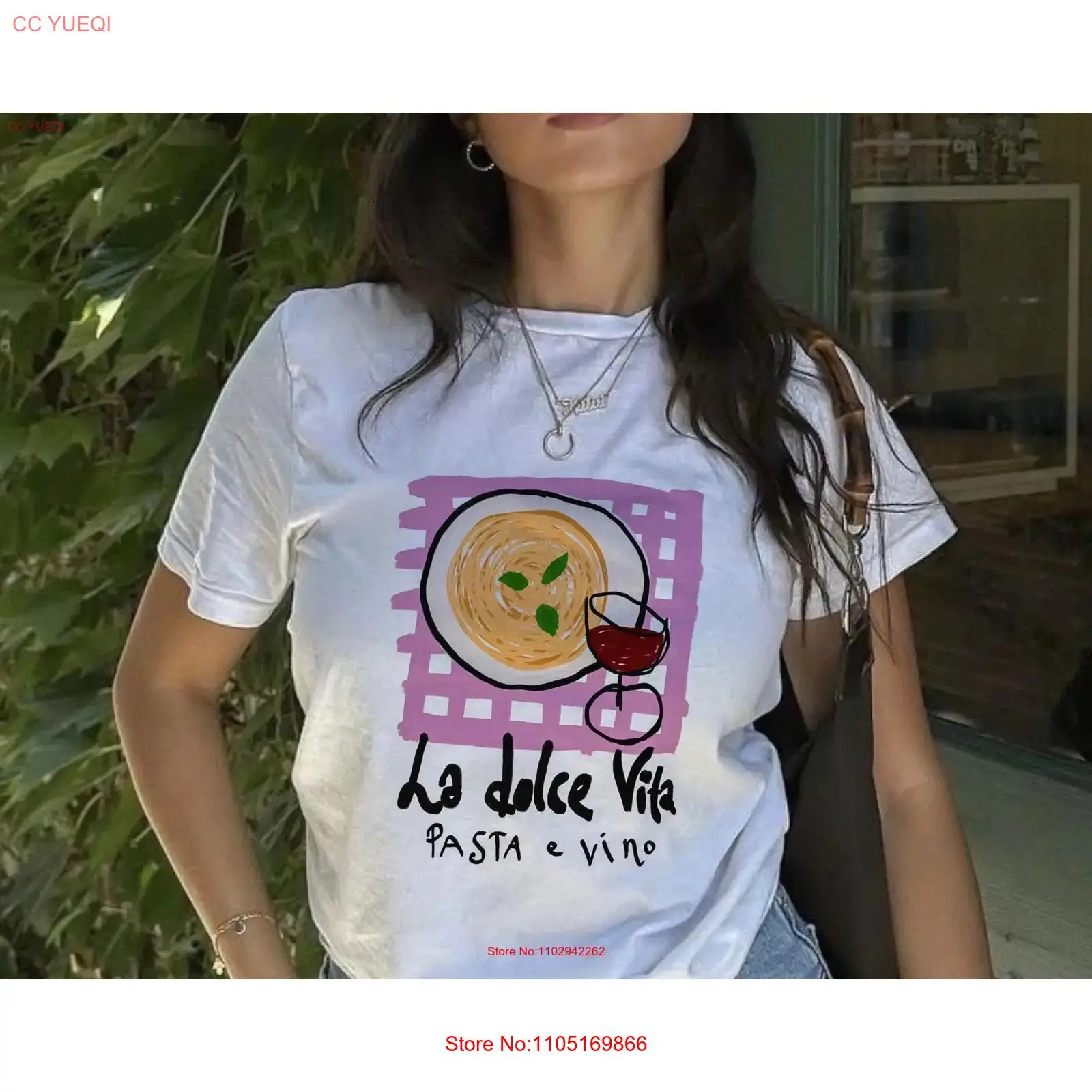 La Dolce Vita Pasta T Shirt vi - Vintage Fashion La ulasan dan harga